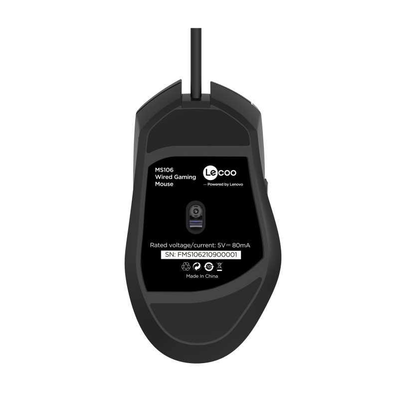 LENOVO LECOO MS106 Usb+Kablolu 3200DPI+7 Tuşlu RGB Aydınlatmalı Gaming Mouse