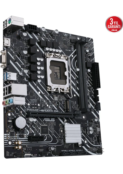 ASUS PRIME H610M-K D4 ARGB DDR4 3200 HDMI GLAN M.2 1700P (12-13-14. Nesil)
