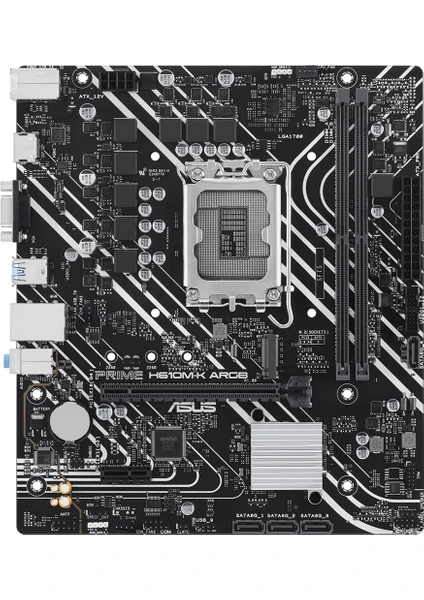 ASUS PRIME H610M-K ARGB DDR5 5600MhZ VGA HDMI GLAN M.2 1700P USB 3.2 Gen1 (12-13-14. Nesil)