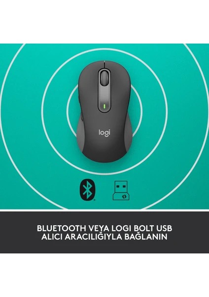 Logitech M650 910-006253 SIGNATURE KABLOSUZ Usb Nano Alıcılı Siyah Mouse