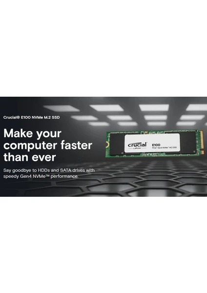 CRUCIAL E100 1TB PCIe 4.0 x4 NVMe 5000-4500MB/s SSD CT1000E100SSD8