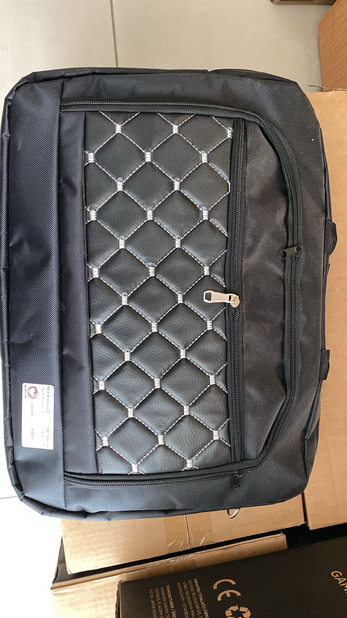 REX Baklava Desenli 15,6 Kuma Siyah-Silver izgili Notebook antas Bilgisayar