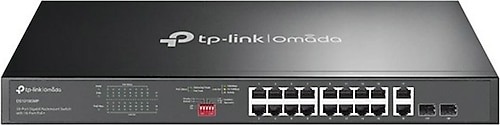 TP-LINK OMADA 16 Port DS1018GMP 10/100/1000 2x SFP PoE Switch (250W) (Siyah elik Kasal)