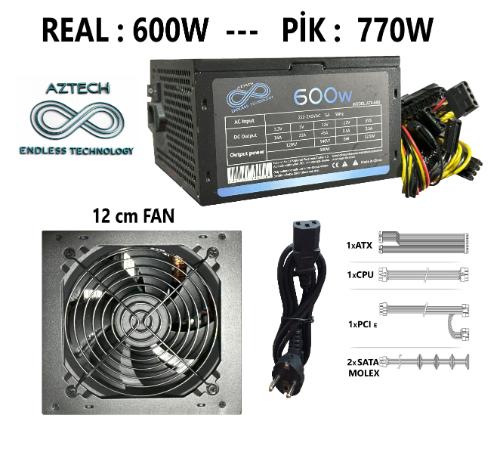 AZTECH Royal AZTB01 600W OFİS TİPİ PC KASASI SIYAH