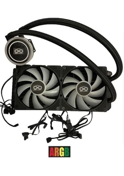 AZTECH LIQUID COOLING AZ240-1B (intel-Amd Destekli) ARGB LED 240MM SIVI SOĞUTMA SISTEMI