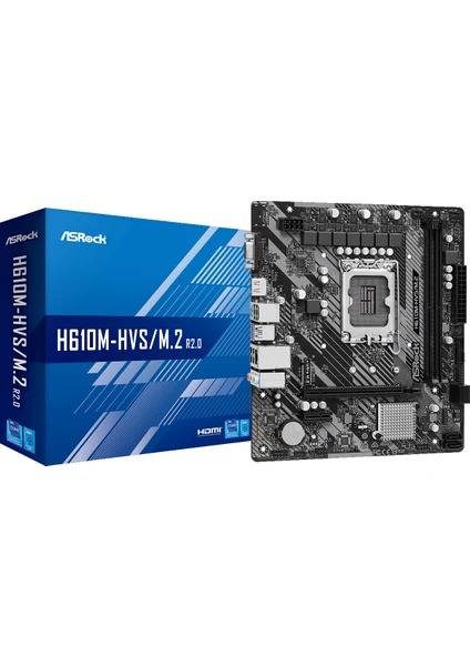 ASROCK H610M-HVS/M2 DDR4 3200 VGA HDMI M.2 1700P USB 3.2 Gen1 (12-13-14. Nesil)