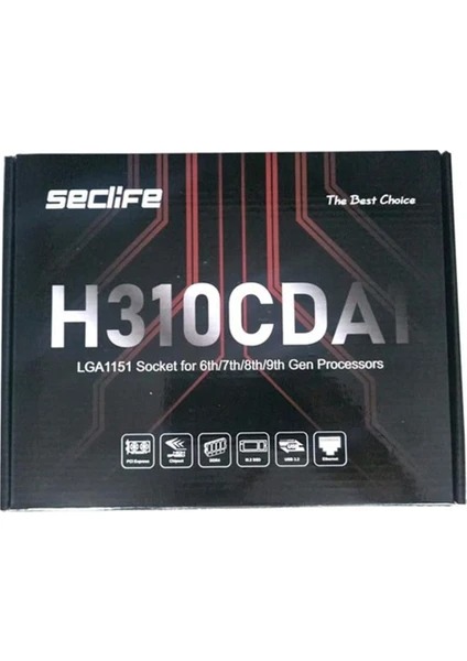 SECLIFE H310CDA1 (B250 CHIP) 6/7/8/9TH DDR4 S+V+L M.2 1151P Anakart