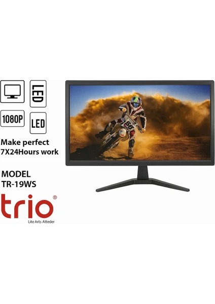 TRO 19 TR-19WS 1080P VGA+HDMI Led Monitr (KARGO UCRETI ALICIYA AIT)