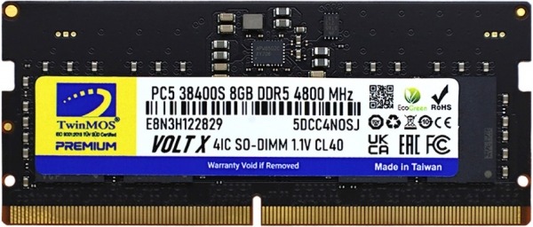 TWINMOS 8GB DDR5 4800Mhz CL40 Notebook Ram TMD58GB4800S40