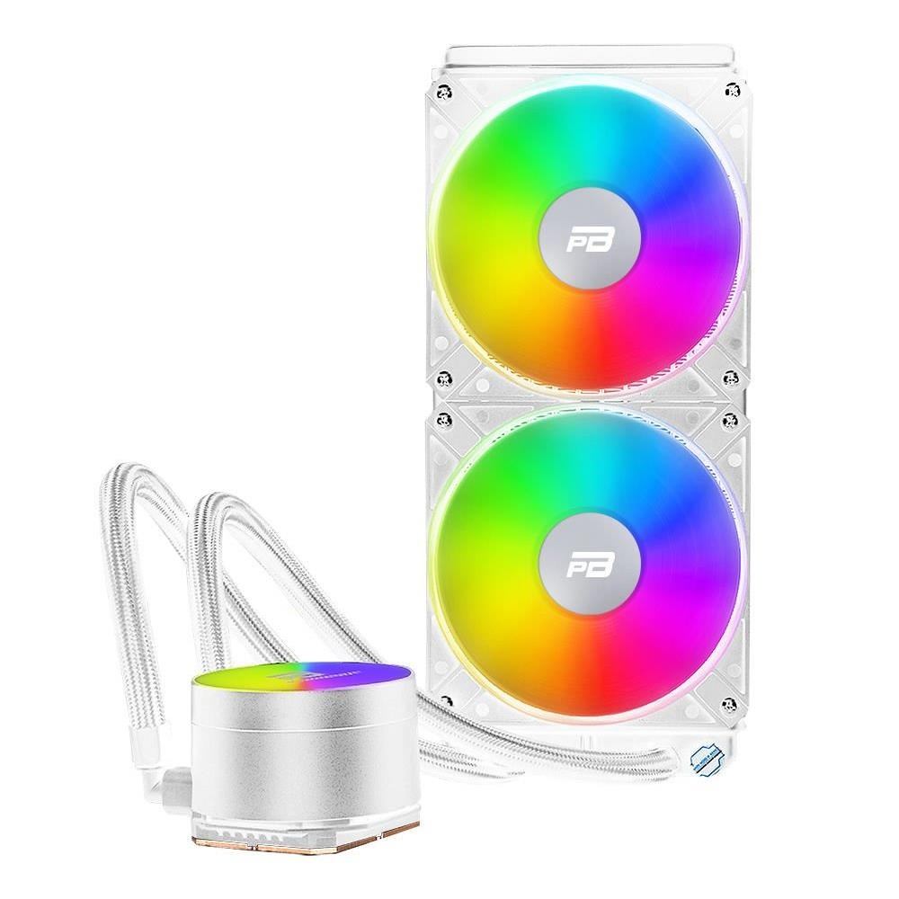 POWERBOOST PB-LCS-YC240-W (BEYAZ) NOBLE 240W Rainbow Fanl 240mm (LGA1700/AM4/AM5) Uyumlu Sv Soutma Sistemi