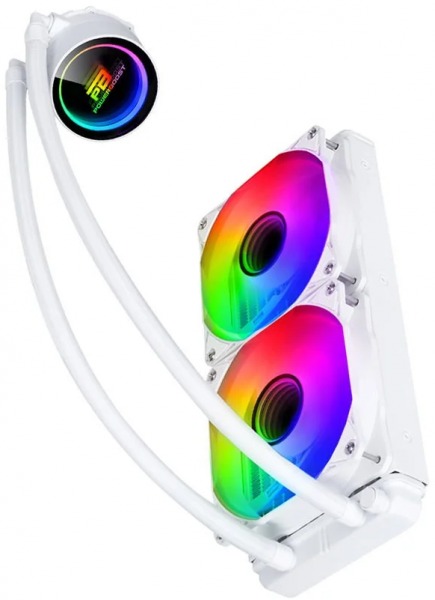 POWERBOOST PB-LCS-PI240-W (BEYAZ) DEEP 240W ARGB Fanl 240mm (LGA1700/AM4/AM5) Uyumlu Sv Soutma Sistemi