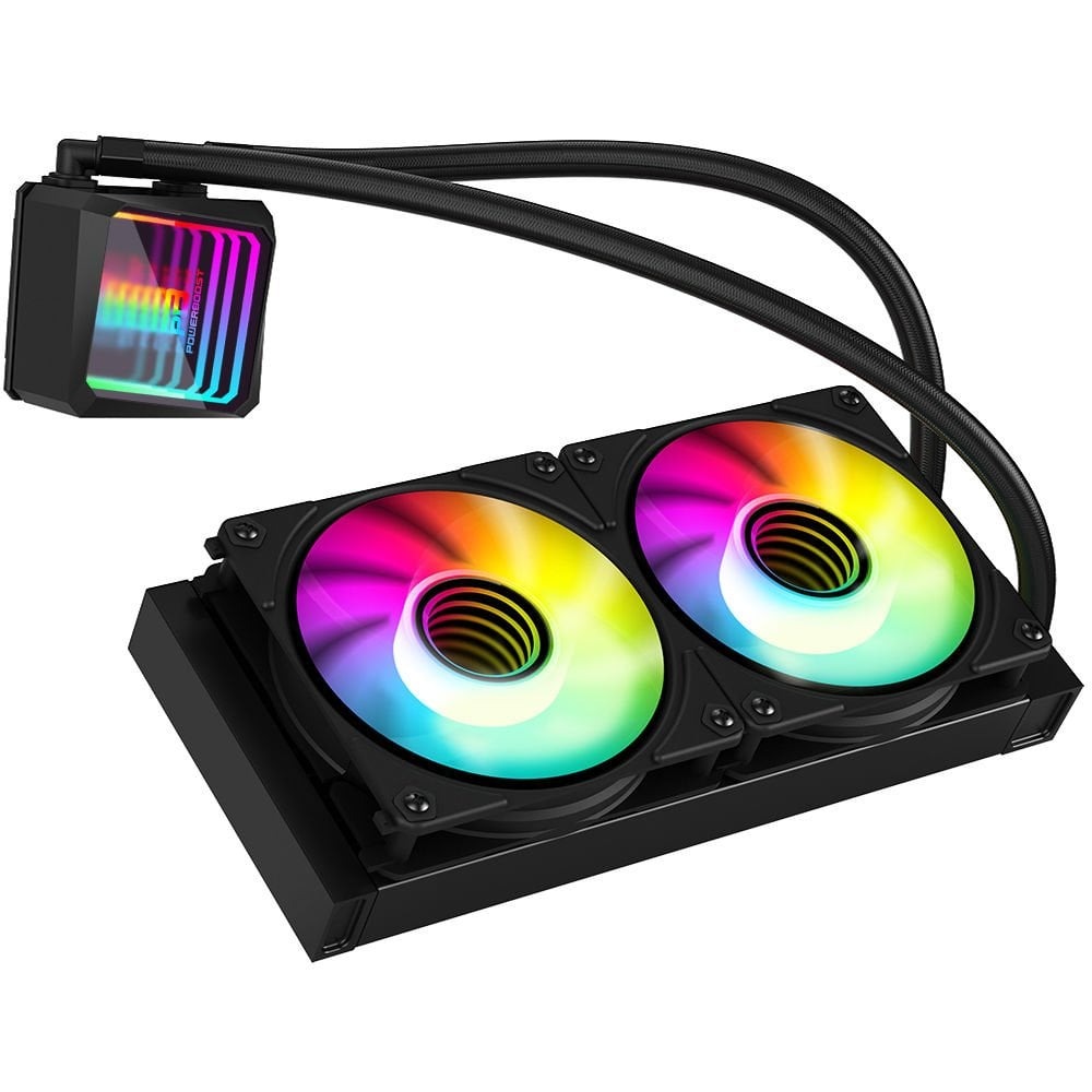 POWERBOOST PB-LCS-IM240-B (SYAH) ALPHA 240B ARGB Fanl 240mm (LGA1700/AM4/AM5) Uyumlu Sv Soutma Sistemi
