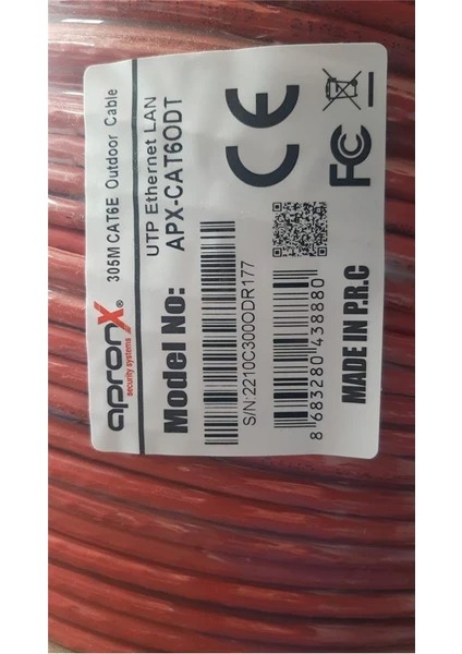 APRONX CAT6 23AWG 305MT OUTDOOR 0.57MM UTP KABLO Turuncu