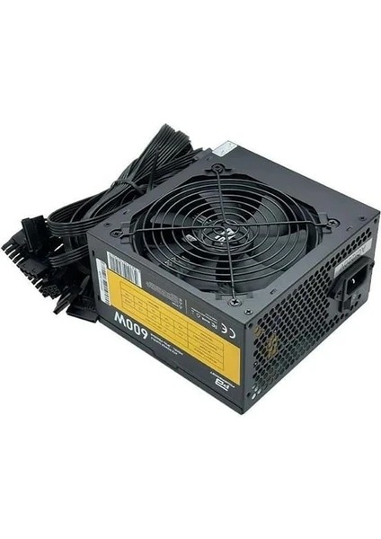POWERBOOST PB-600AR 600W RETAIL BOX (KUTULU) 12 CM SYAH FAN ATX POWER SUPPLY