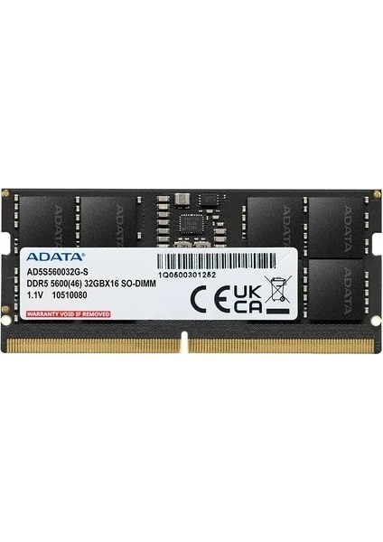 ADATA 8GB DDR5 5600Mhz CL46 Pc Ram AD5S56008G-S (1.1V)