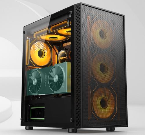 AZTECH SKY LINE AZT302B 600W TEMPERLİ CAM+MESH 4XRGB FAN+USB3.0 GAMING KASA SIYAH