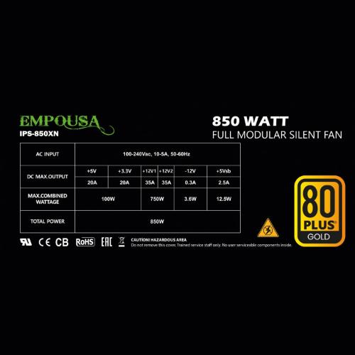 INCA EMPOUSA IPS-850XN 850W 80+ GOLD TAM MODULER POWER SUPPLY