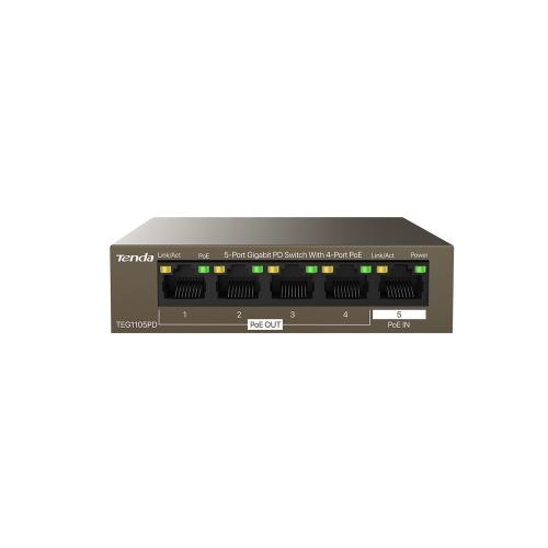 TENDA TEG1105PD 5 Port 4 PORT POE+ 1 PORT ...