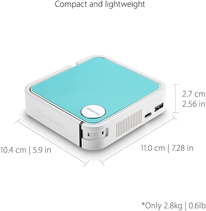 VIEWSONIC M1 mini JBL Hoparlörlü Bataryalı VS18039 HDMI/USB Cep Sineması 854x480 Bataryalı LED Projeksiyon Cihazı