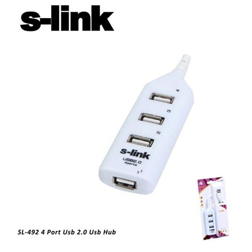 S-LINK SL-492 4 Port Usb 2.0 Çoklayıcı Mini Hub 