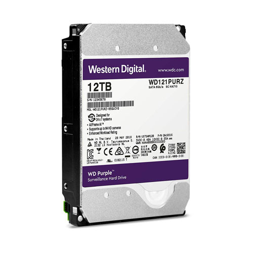 WD 3.5 PURPLE 12TB 7200RPM 256MB SATA3 Güvenlik HDD WD121PURZ (7/24) ILT