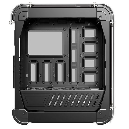 EVEREST Castle PSU Yok Çelik Gövde SIYAH 4x12cm RGB + Kart Okuyucu Gaming Kasa