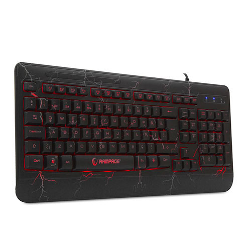 RAMPAGE KB-R45 Crash Q Usb 3 Renk Zemin Aydınlatmalı Siyah Gaming Klavye