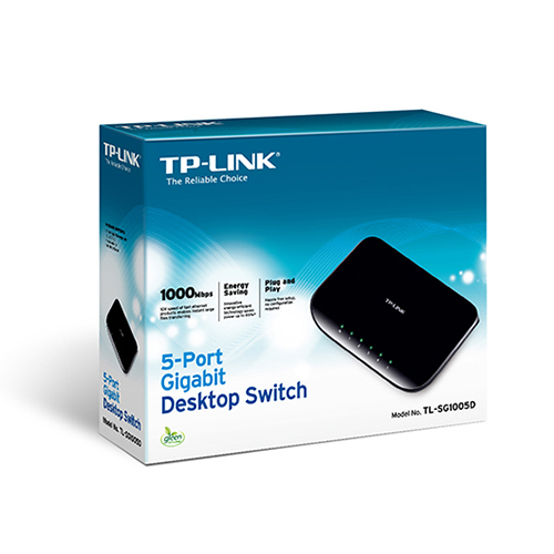 TP-LINK TL-SG1005D 5 Port 10/100/1000 Gigabit Switch (Plastik Kasa)