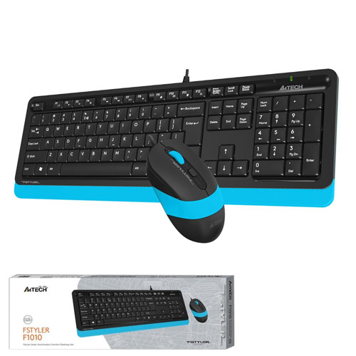 A4 TECH F1010 Q Usb Mavi MM Klavye/Mouse Set