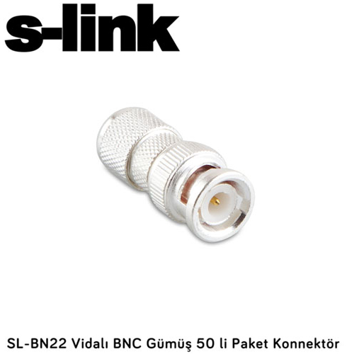 S-LINK SL-BN22 Vidal 50li Paket BNC Konnektr