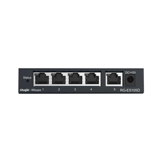 RUIJIE Reyee 5 Port RG-ES105D 10/100 Ynetilemez elik Kasa Switch