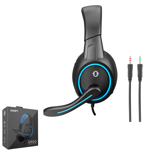 SNOPY SN-GX1 ERGO Gaming Mikrofonlu Kulaklık siyah / mavi