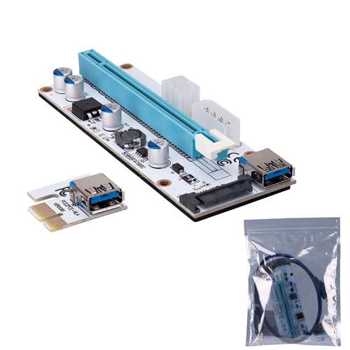 S-LINK SL-EX10 1x to 16x Sata 6 Pin Bitcoin Riser Ekran Kart Yk.