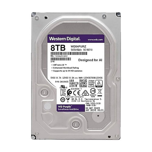 WD 3.5 PURPLE 8TB 128MB SATA3 Güvenlik HDD WD...